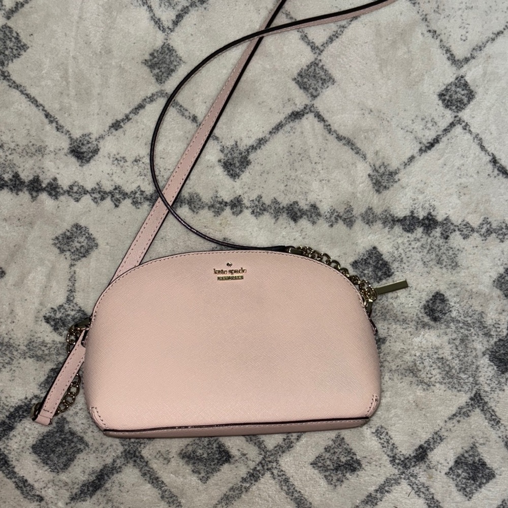 Kate Spade Pink Crossbody Bag with Gold Accents